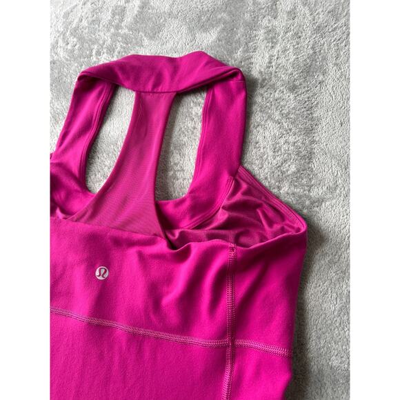 Lululemon Racerback Tank Top Womens 10 Pink Workout Stretchy Yoga Lounge Running - Picture 11 of 16